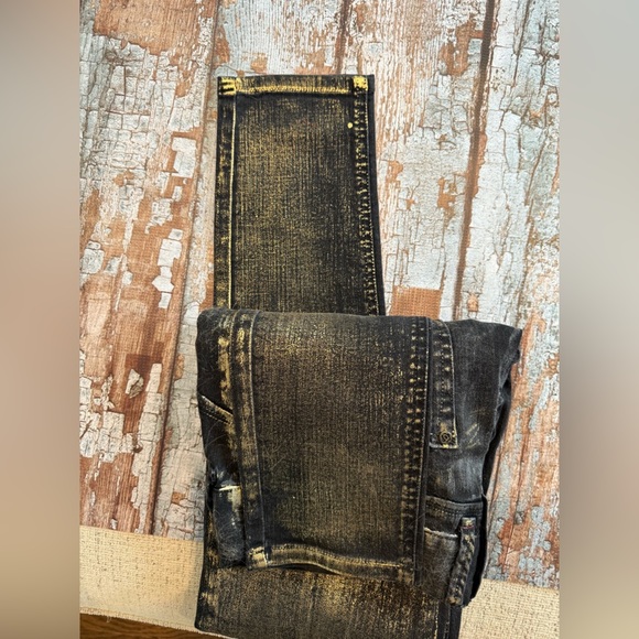 BNWT bebe Black and Gold / Copper Skinny Jeans - Picture 9 of 11
